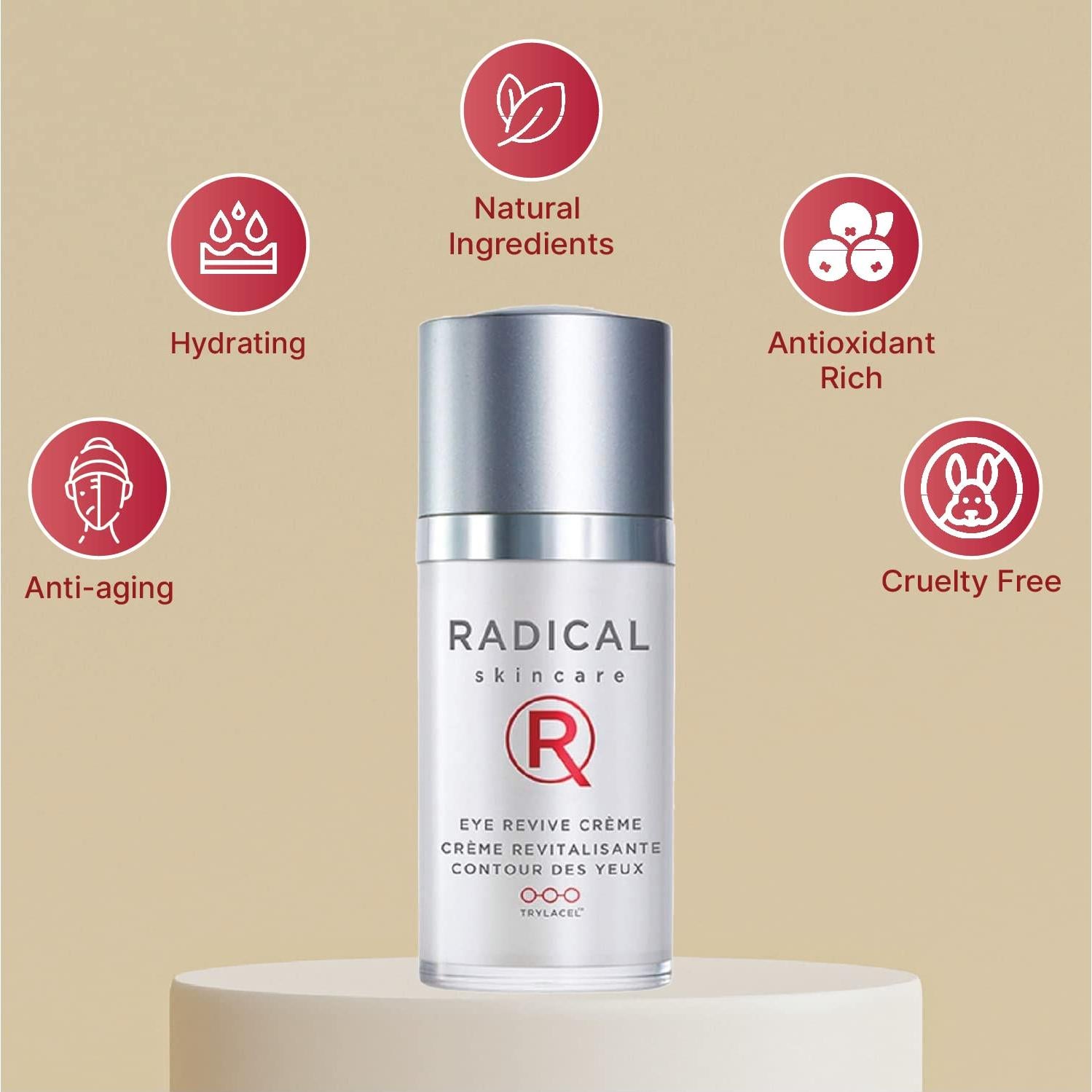 Crema Revive Ojos Radical Skincare 14.79 ml - Anti-Envejecimiento