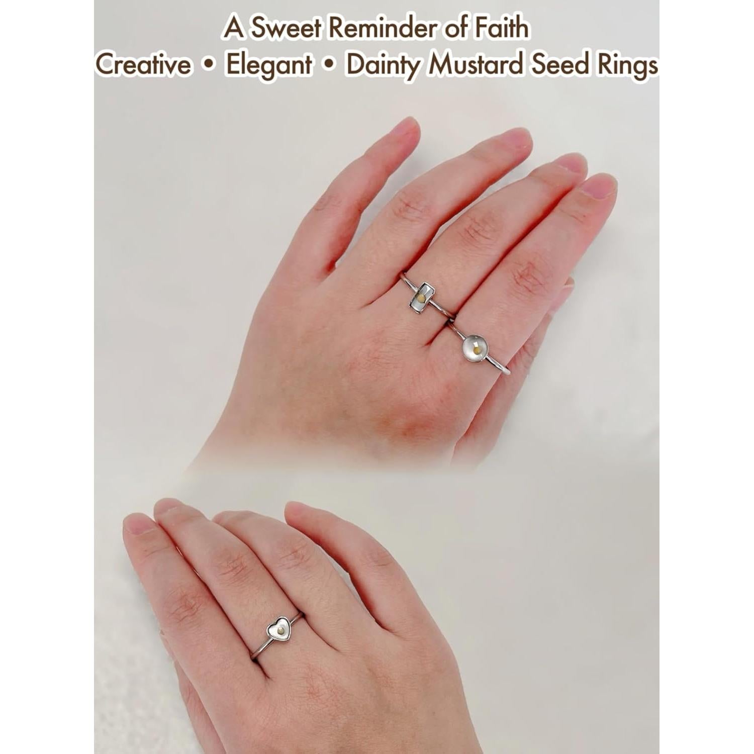 Collar de Semilla de Mostaza WEAR NATURE, Acero Inoxidable, 50cm