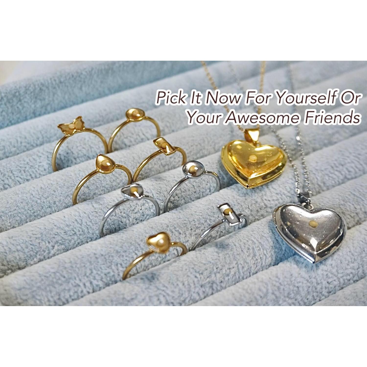 Collar de Semilla de Mostaza WEAR NATURE, Acero Inoxidable, 50cm