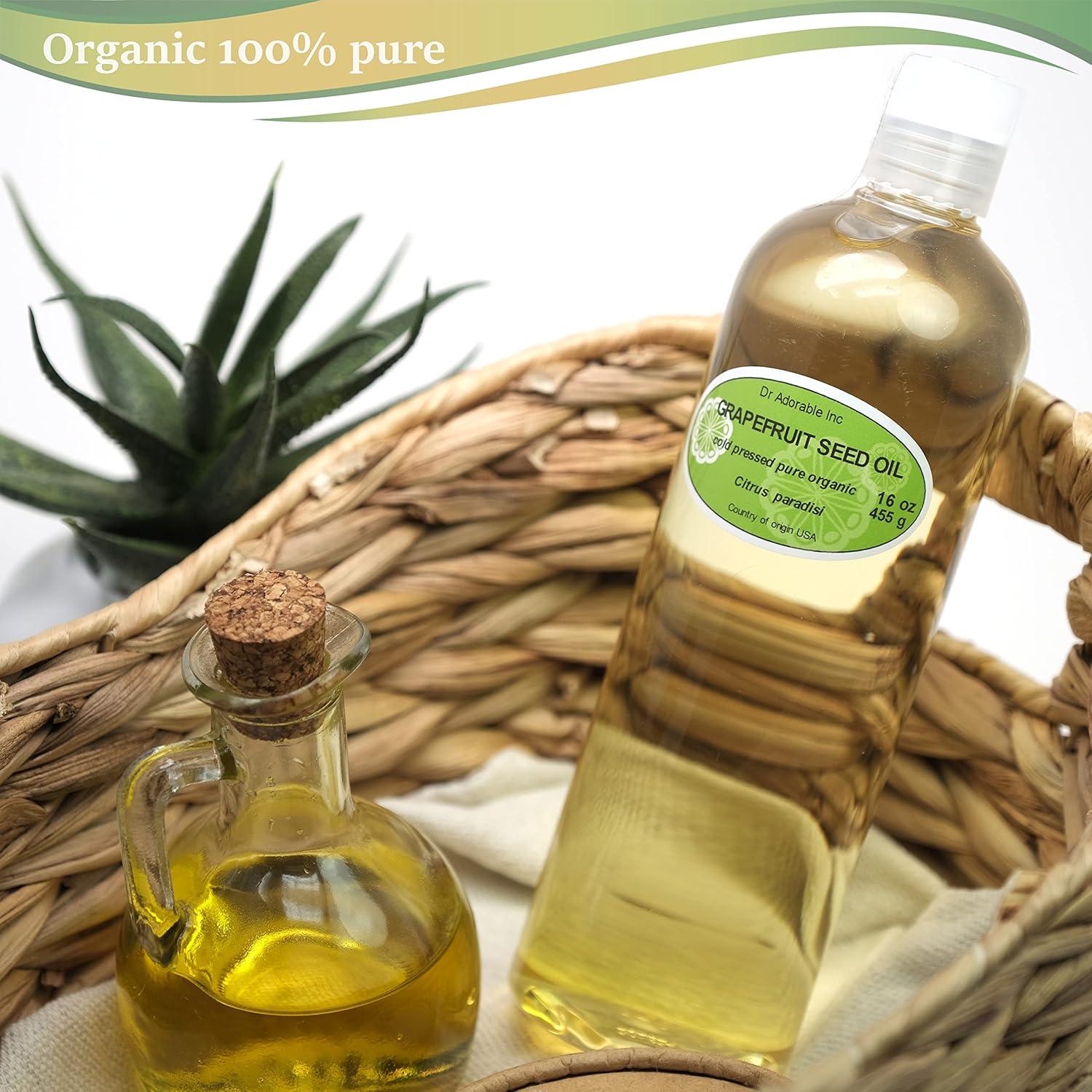 Aceite de Semilla de Pomelo Dr Adorable 453 g Orgánico Prensado en Frío