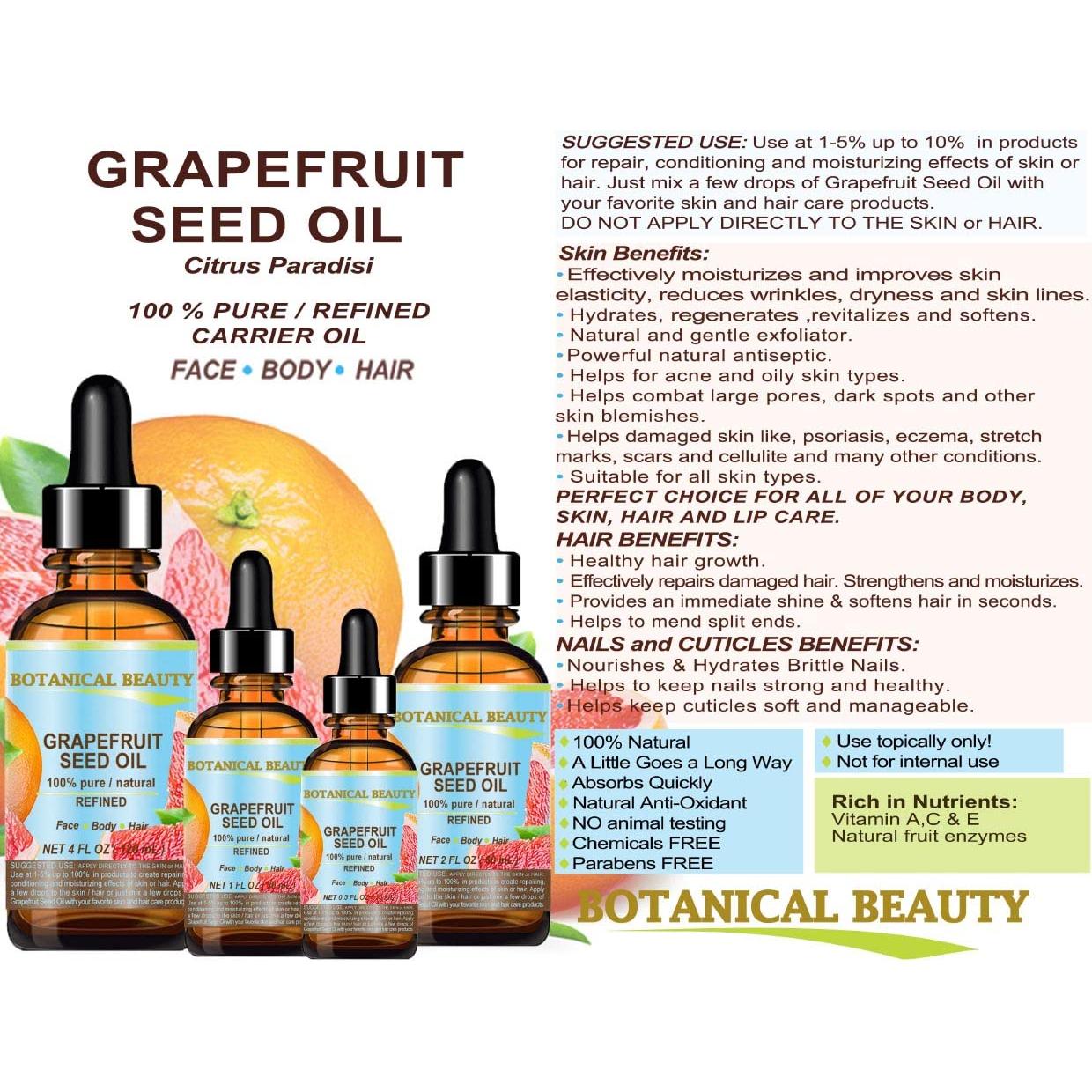 Aceite de Semilla de Pomelo 120 ml Belleza Botánica Hidratante