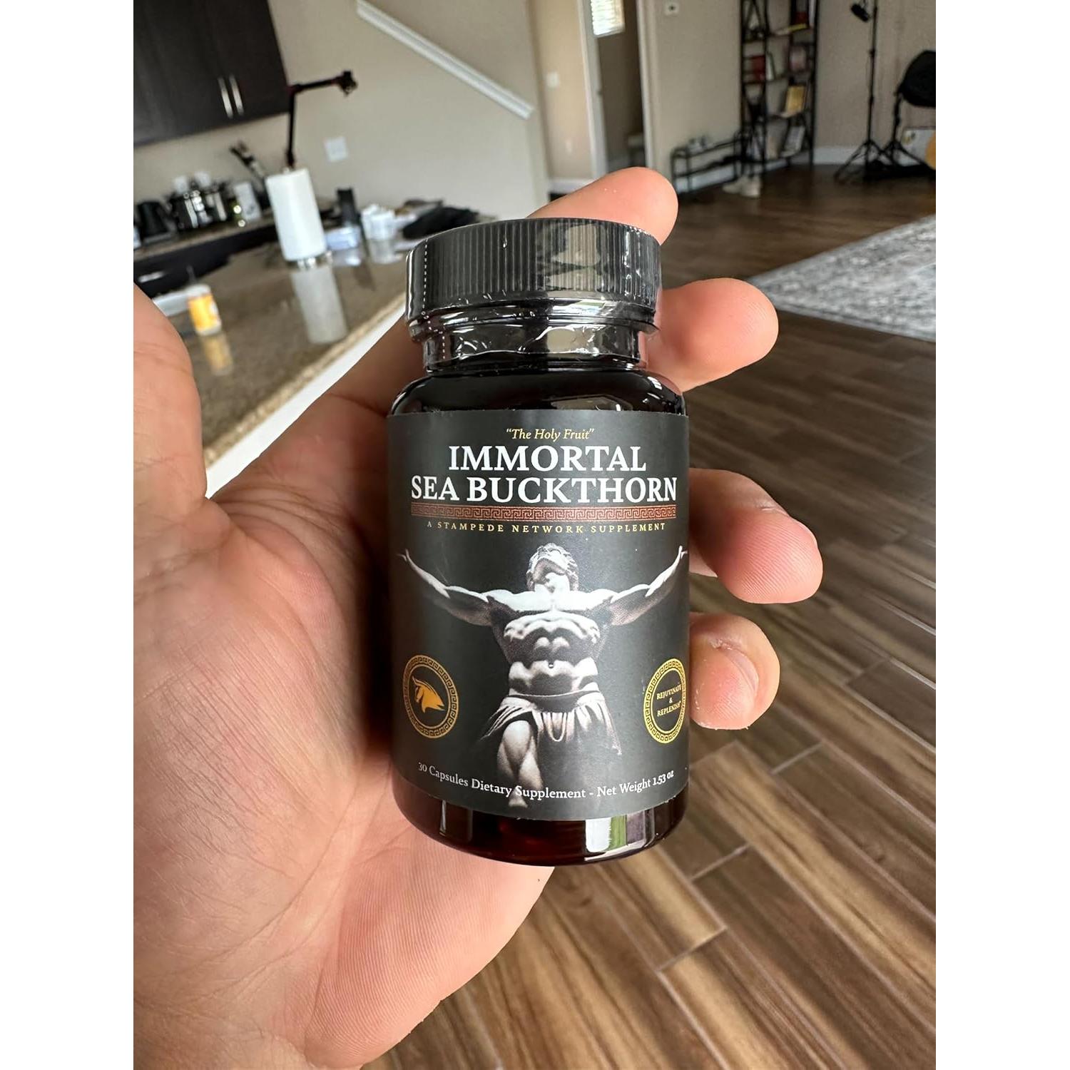 Cápsulas de Espino Marino Inmortal The Stampede 81g Omega 3 6 7 9