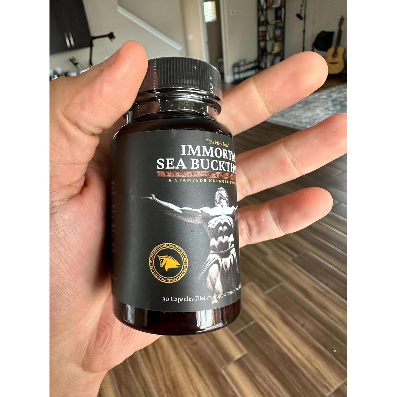 Cápsulas de Espino Marino Inmortal The Stampede 81g Omega 3 6 7 9