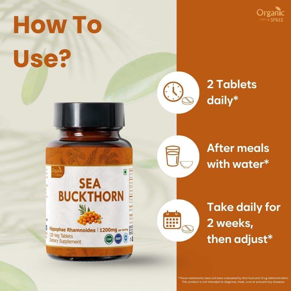 Tabletas de Espino Marino 120 tab | Organic Spree | Omega 7