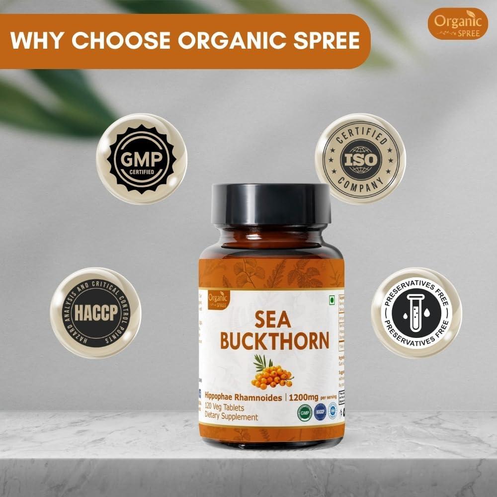 Tabletas de Espino Marino 120 tab | Organic Spree | Omega 7