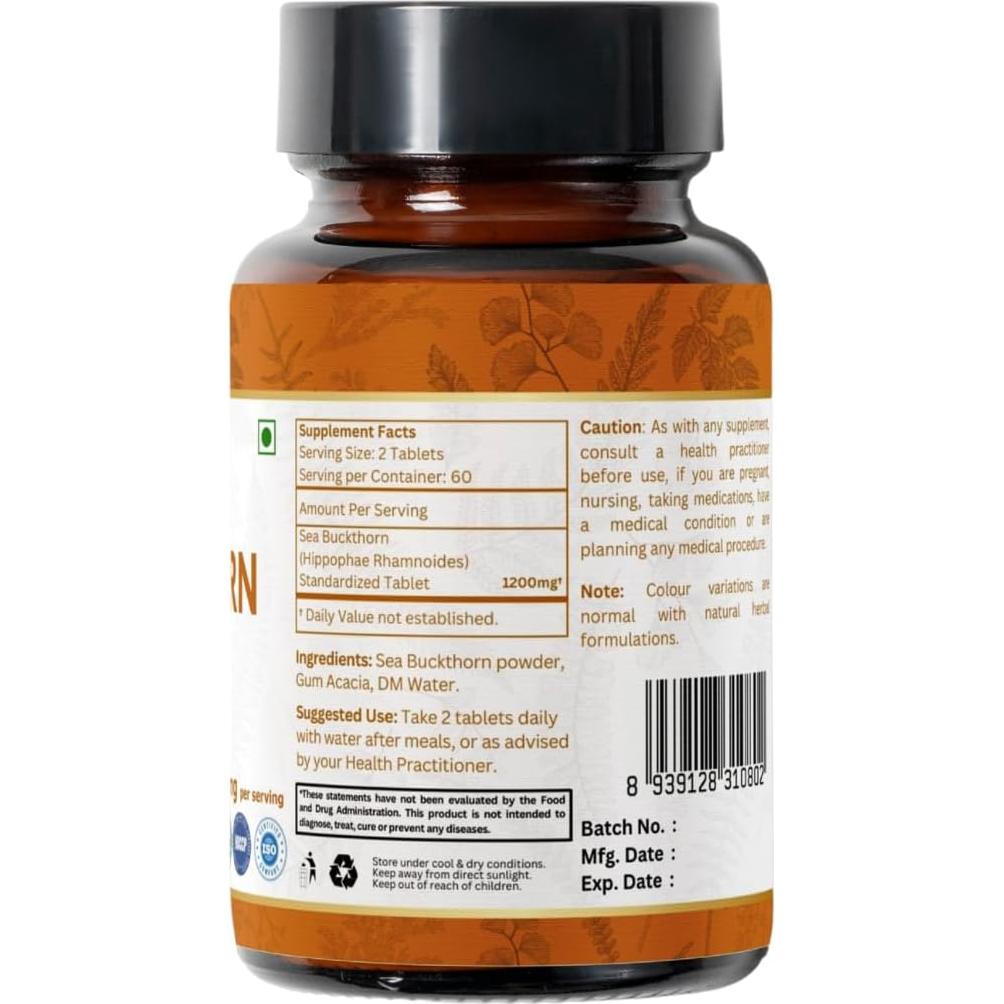 Tabletas de Espino Marino 120 tab | Organic Spree | Omega 7