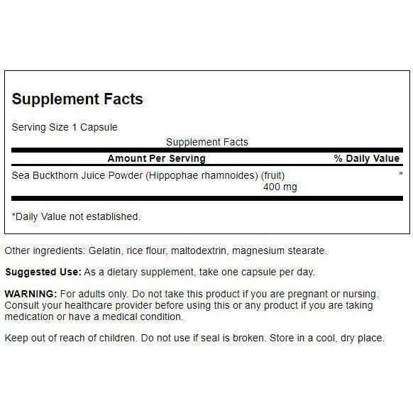 Cápsulas de Espino Marino 400 mg Swanson Premium 60 Unidades