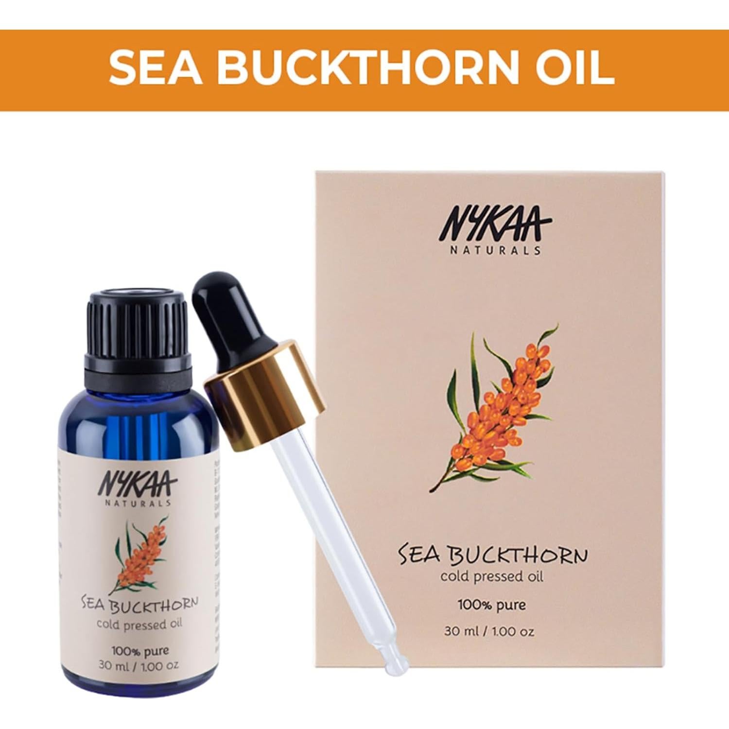 Aceite de Espino Marino Nykaa Naturals 29.57 ml - Antienvejecimiento