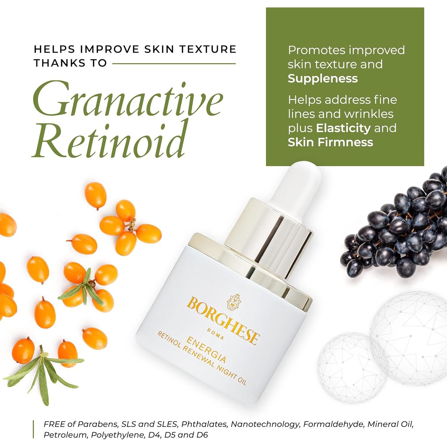 Borghese ENERGIA Aceite Nocturno Facial con Retinol 1% 119g