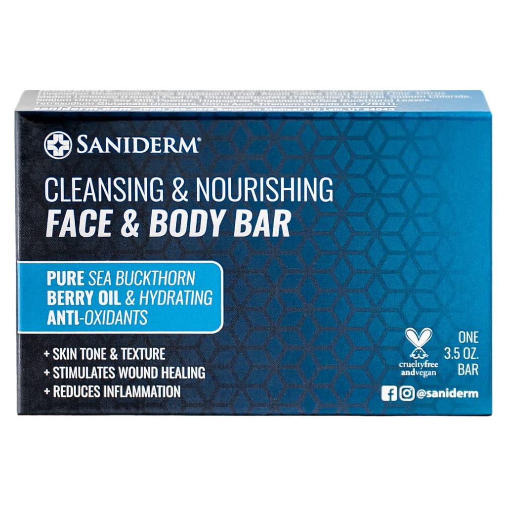 Jabón Limpiador Saniderm para Tatuajes 100g - Hidrata y Sana