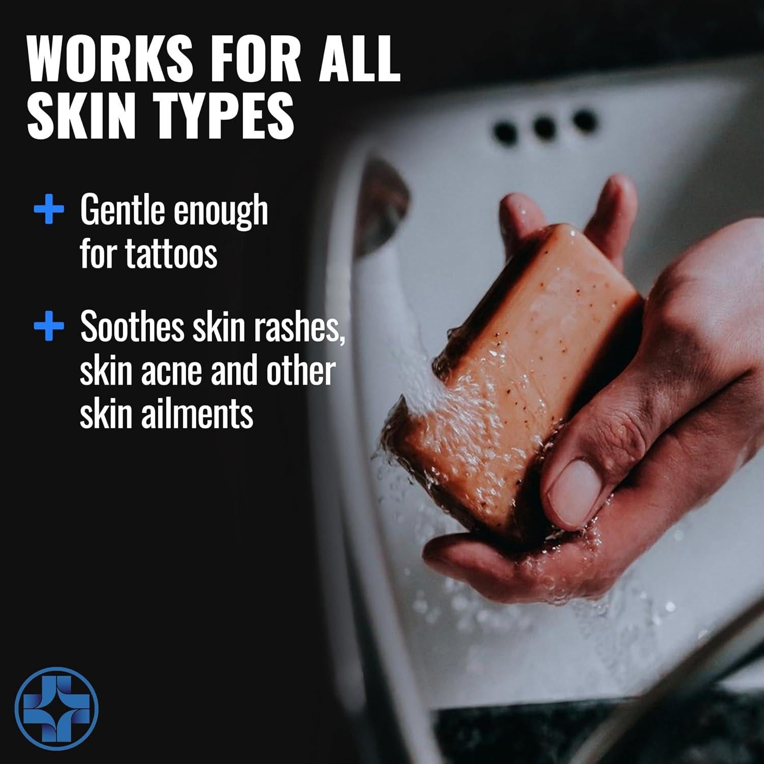 Jabón Limpiador Saniderm para Tatuajes 100g - Hidrata y Sana