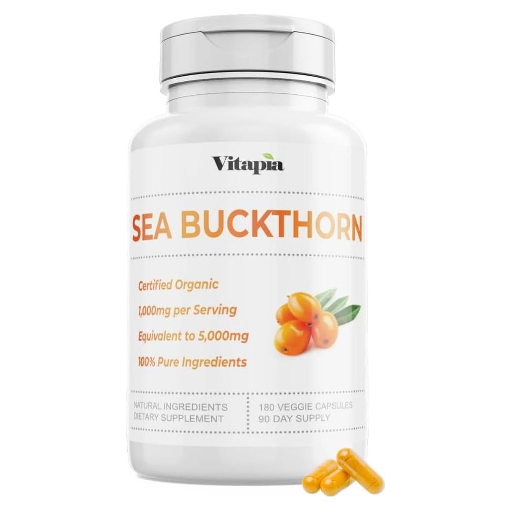 Cápsulas de Espino Marino Orgánico Vitapia 180 Unidades Omega 7 3 6 9