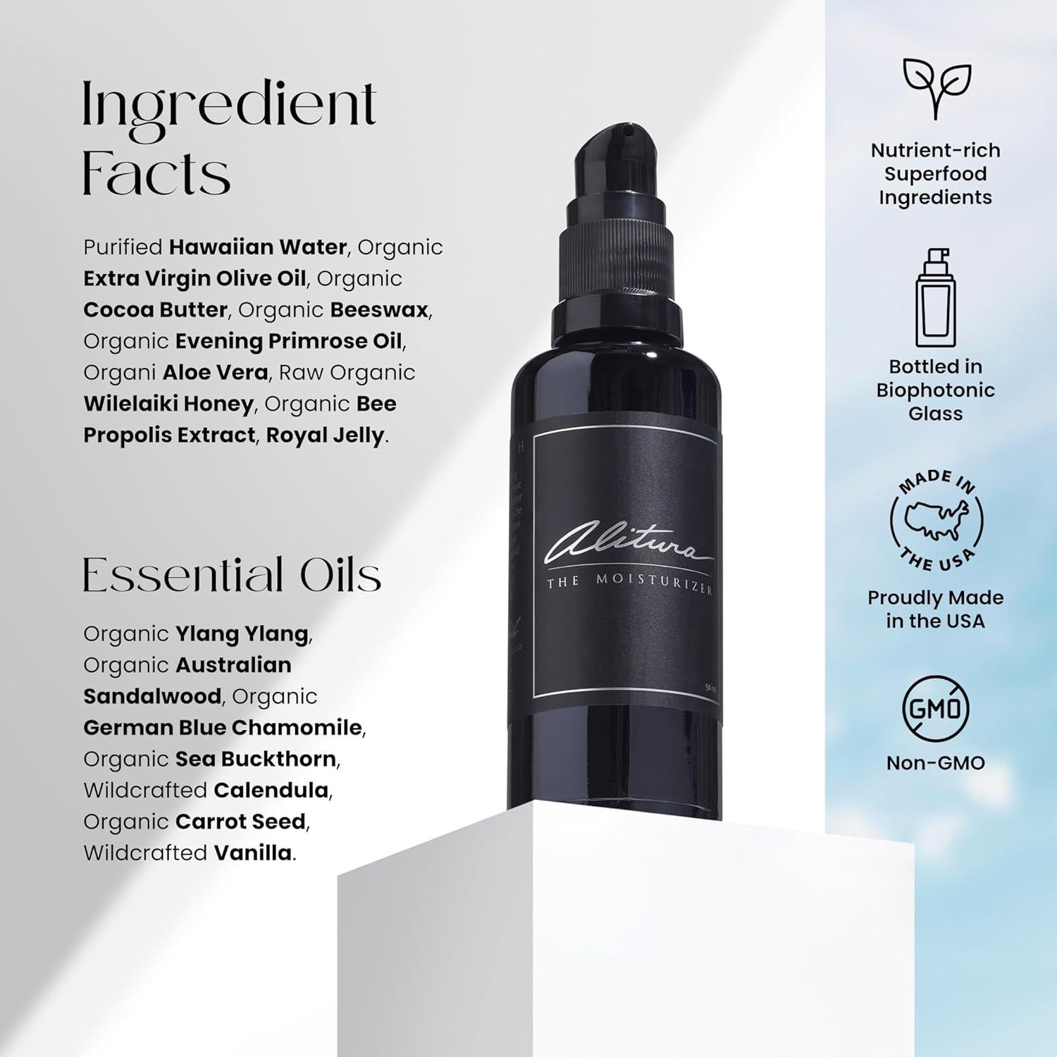 Hidratante Facial Alitura Naturals 50ml - Antienvejecimiento con Aloe Vera