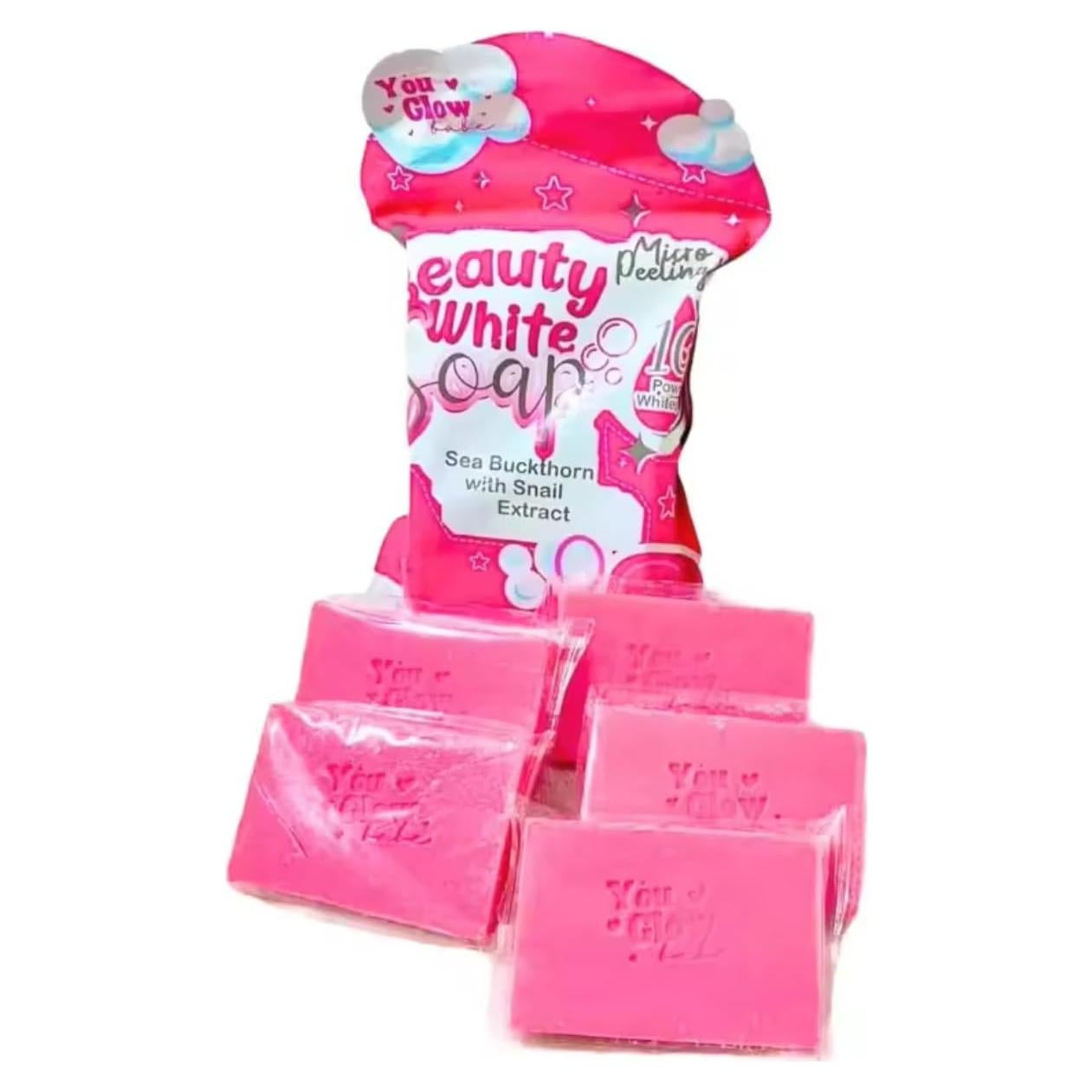 Jabón Blanco You Glow Babe - 5 Barras de 70g con Espino Marino y Caracol