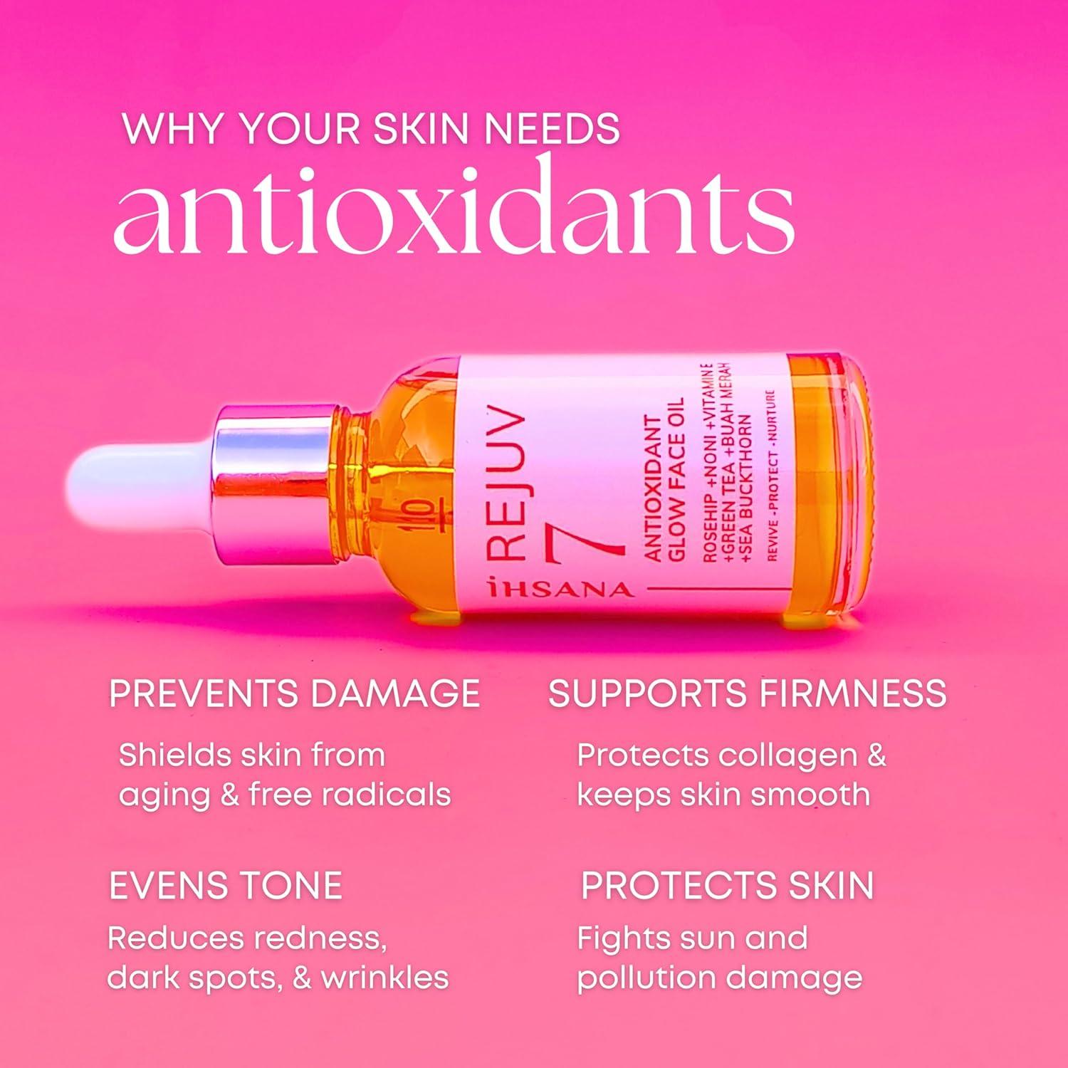 Rejuv7 Aceite Facial Antioxidante 28g - Hidratante Rosa Mosqueta