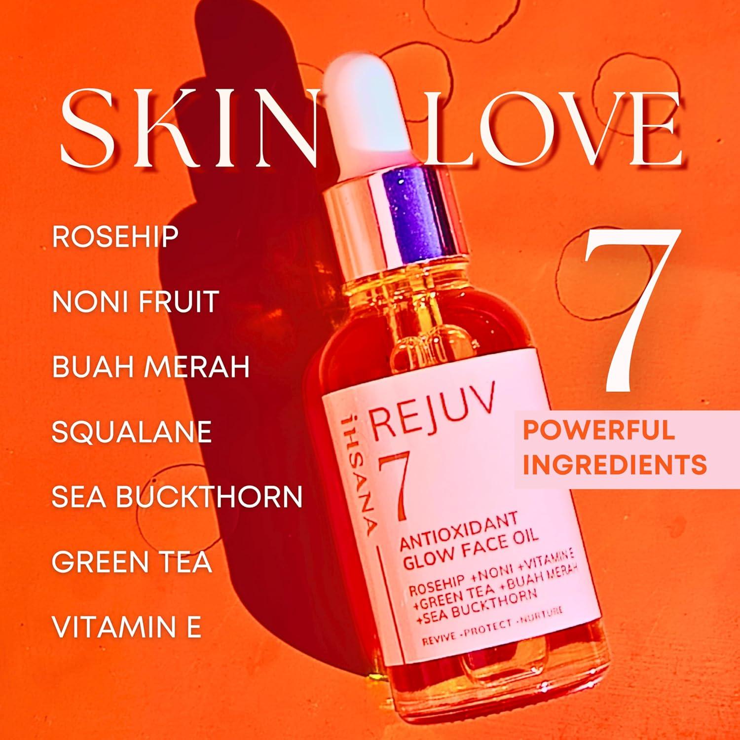 Rejuv7 Aceite Facial Antioxidante 28g - Hidratante Rosa Mosqueta