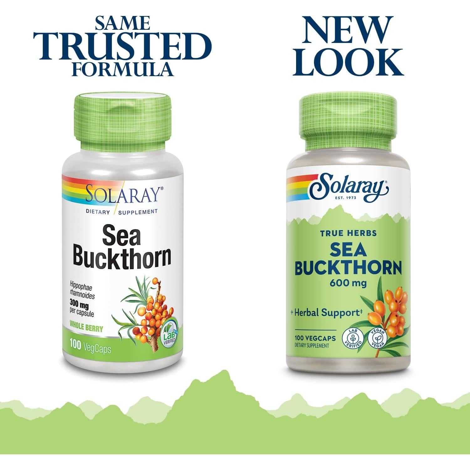 Cápsulas Veganas de Espino Marino Solaray 600mg - 100 Unidades