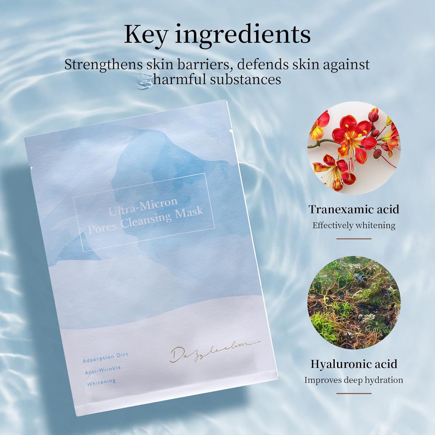 Set de 12 Mascarillas Faciales Dazzelslim - Hidratación y Limpieza