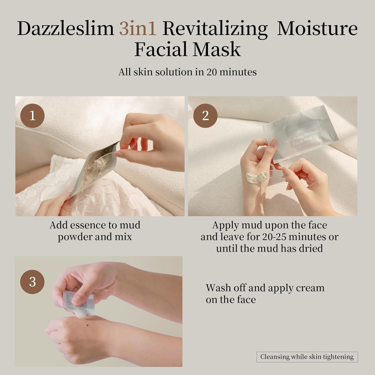 Set de 12 Mascarillas Faciales Dazzelslim - Hidratación y Limpieza