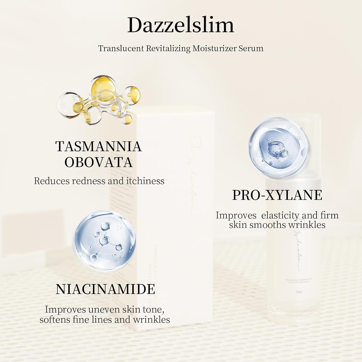 Conjunto Hidratante Facial Dazzelslim - Crema y Suero Antienvejecimiento