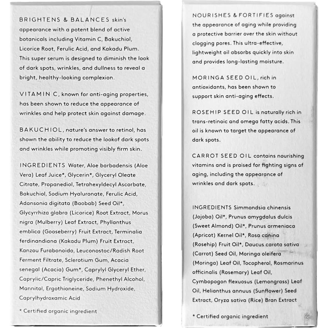 Set Dúo Iluminador Naked & Thriving: Suero 30 mL + Aceite 35 mL