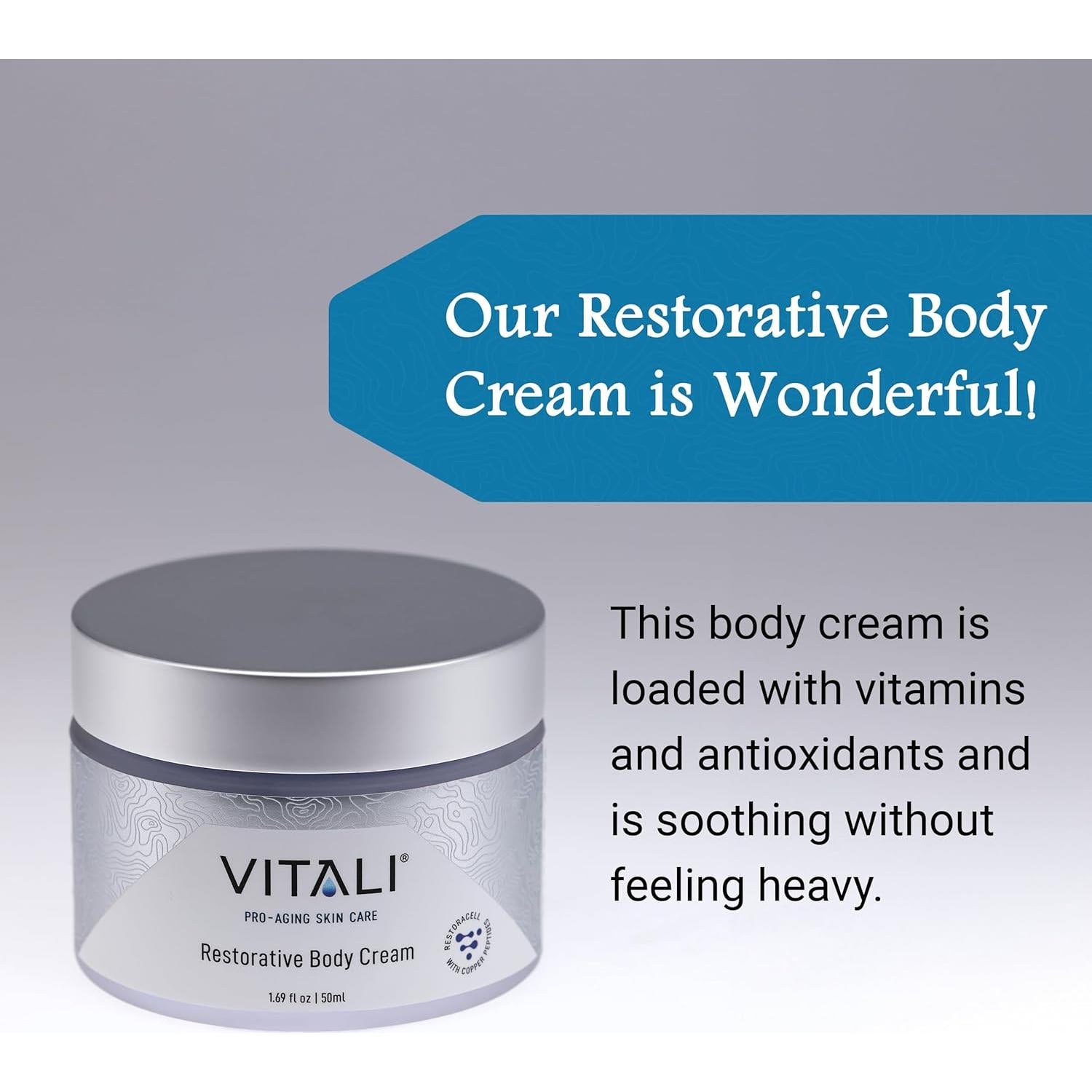 Crema Corporal Restauradora Vitali 177 ml con Péptidos de Cobre