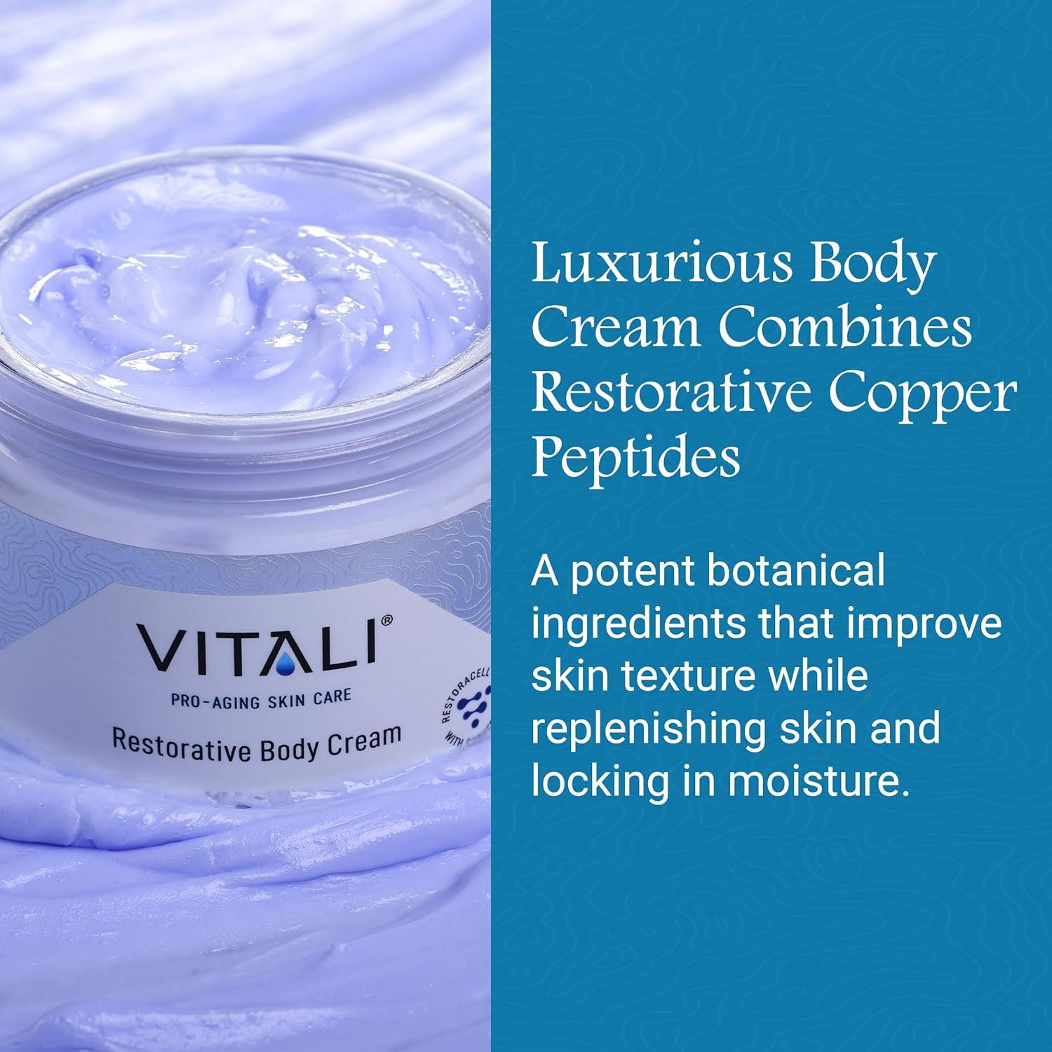 Crema Corporal Restauradora Vitali 177 ml con Péptidos de Cobre