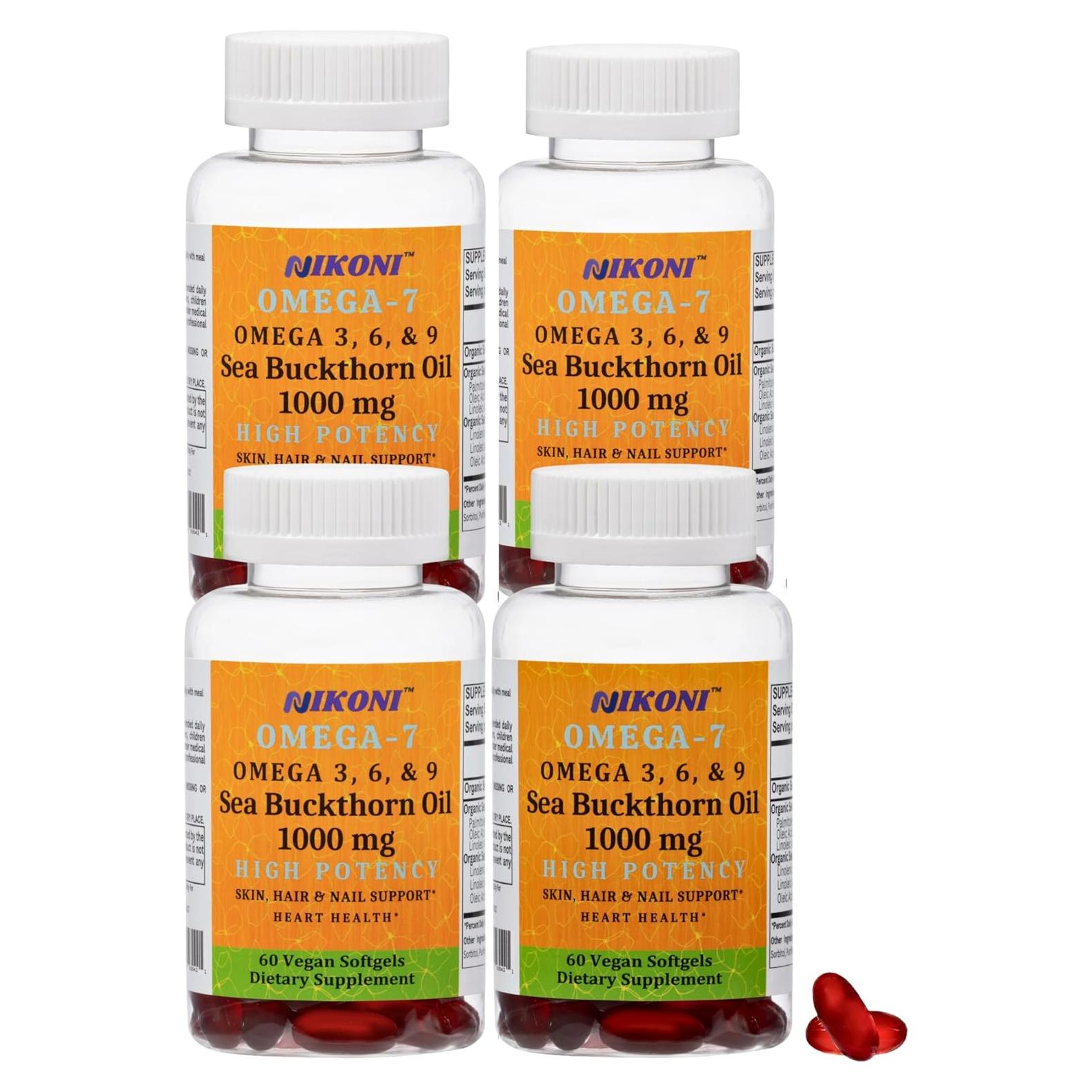 Aceite de Espino Marino Orgánico Nikoni 240 Cápsulas Veganas