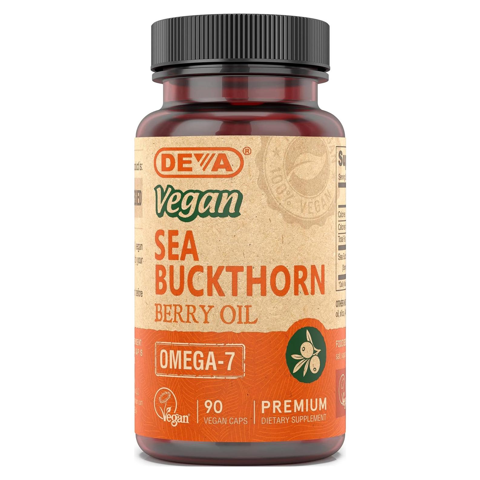 Cápsulas de Aceite de Espino Marino DEVA 90 Unidades Veganas