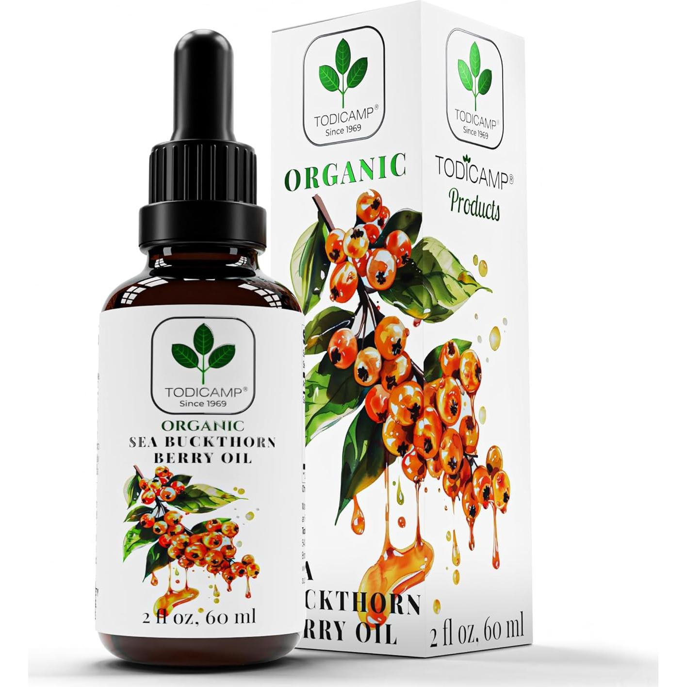 Aceite de Espino Marino Orgánico Todicamp 60 ml - Suplemento Nutricional