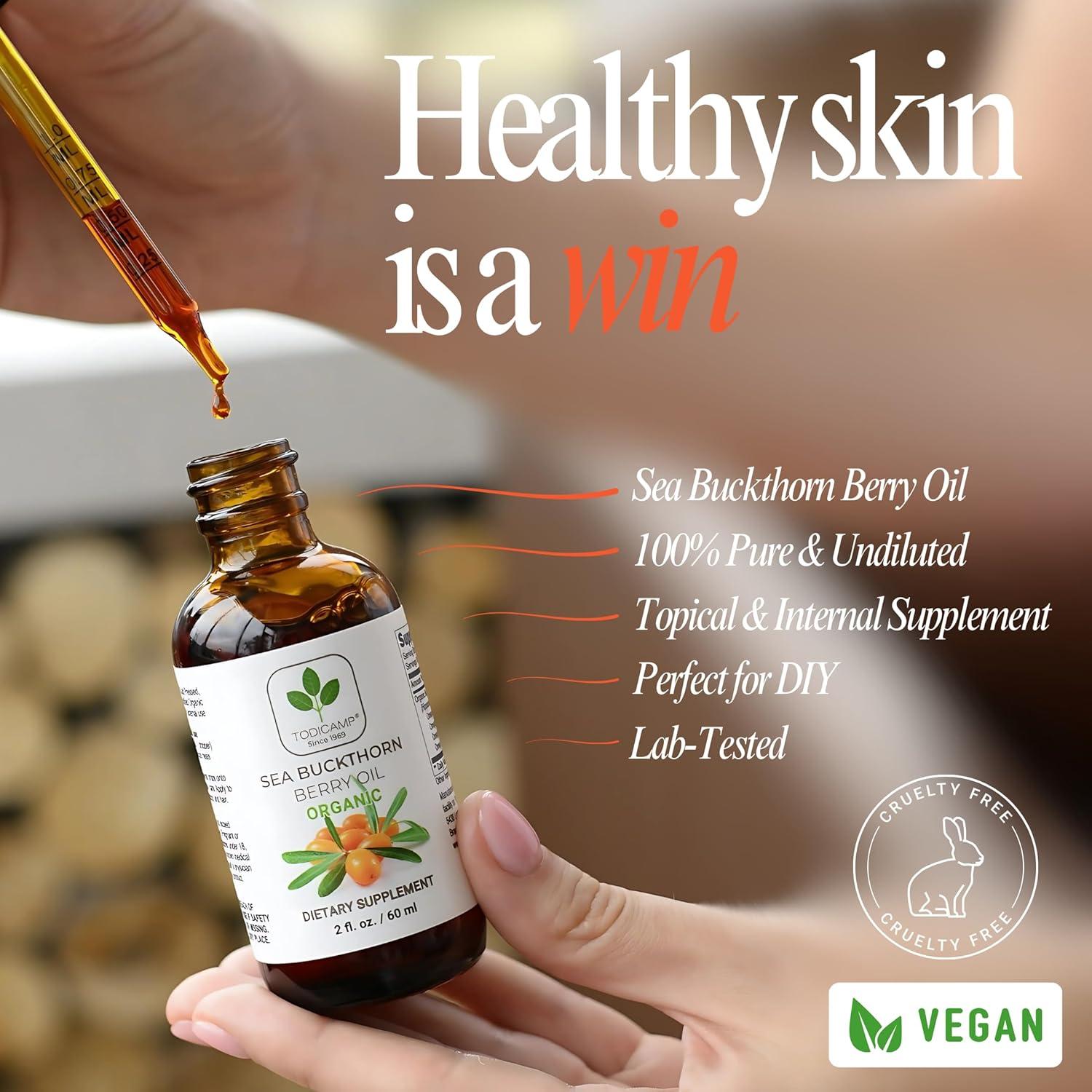 Aceite de Espino Marino Orgánico Todicamp 60 ml - Suplemento Nutricional