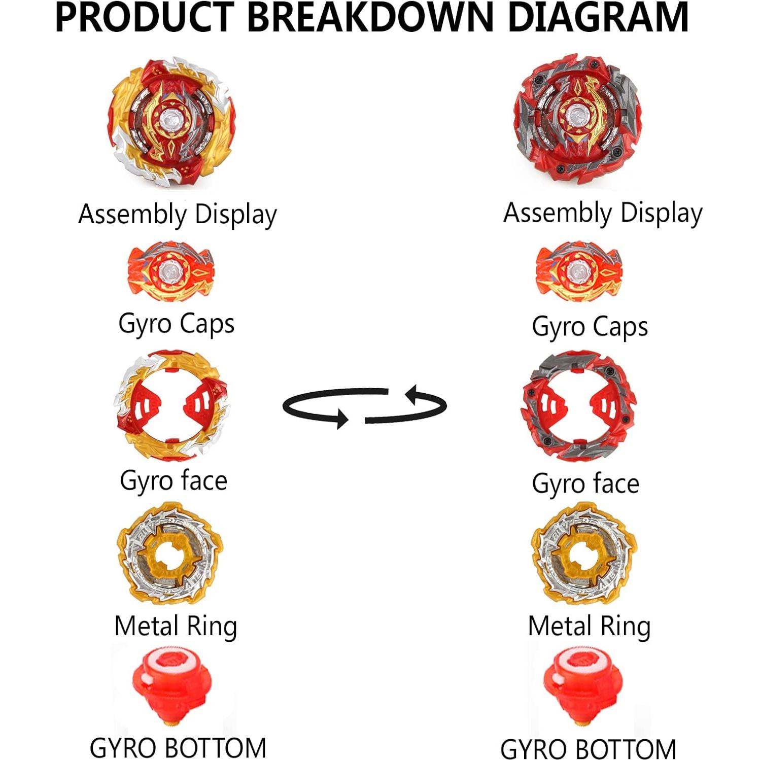 Juego de Peonza de Batalla Hozuumo B-172 con Lanzador
