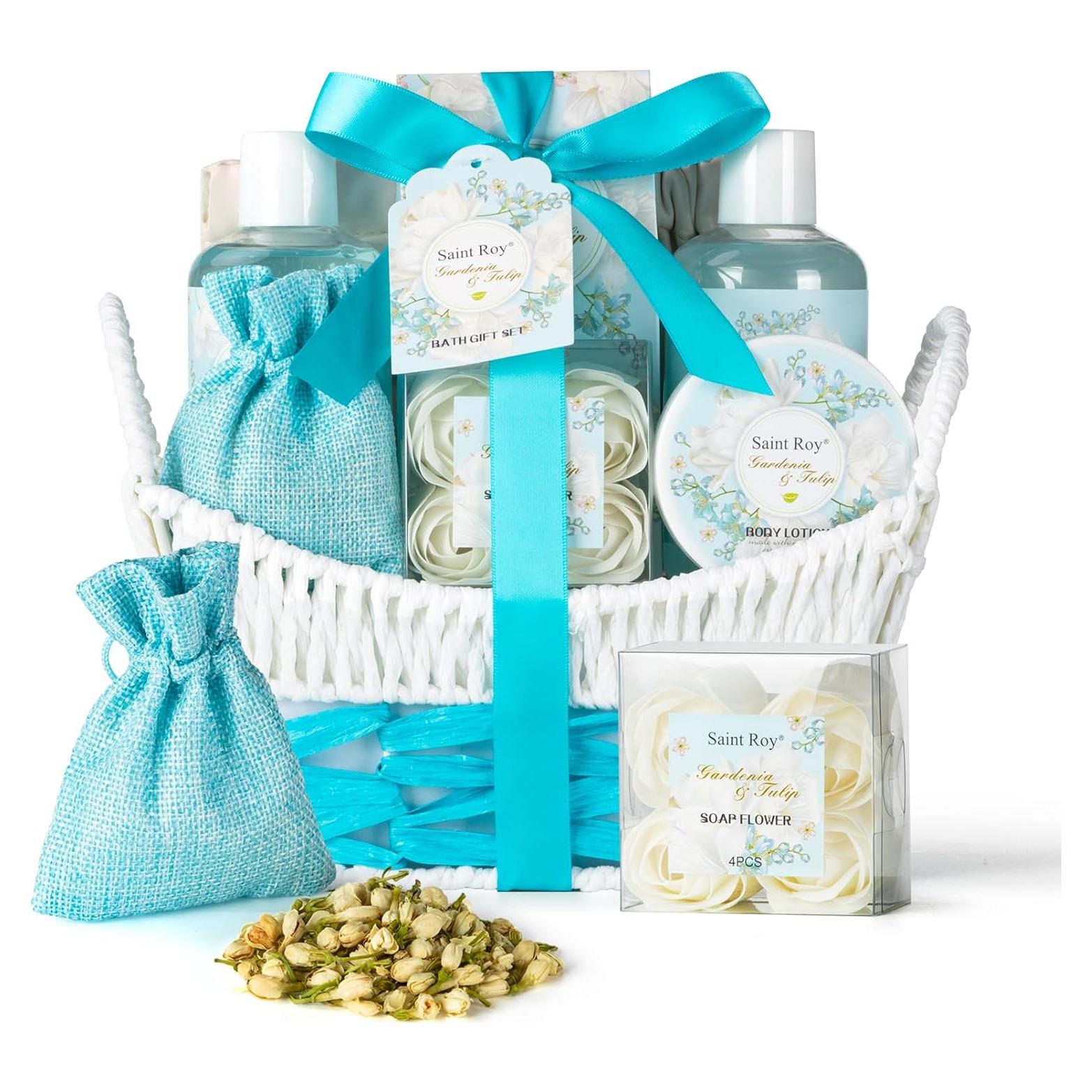 Set de Spa de Lujo Saint Roy con Fragancia Gardenia y Tulipán 11Pcs