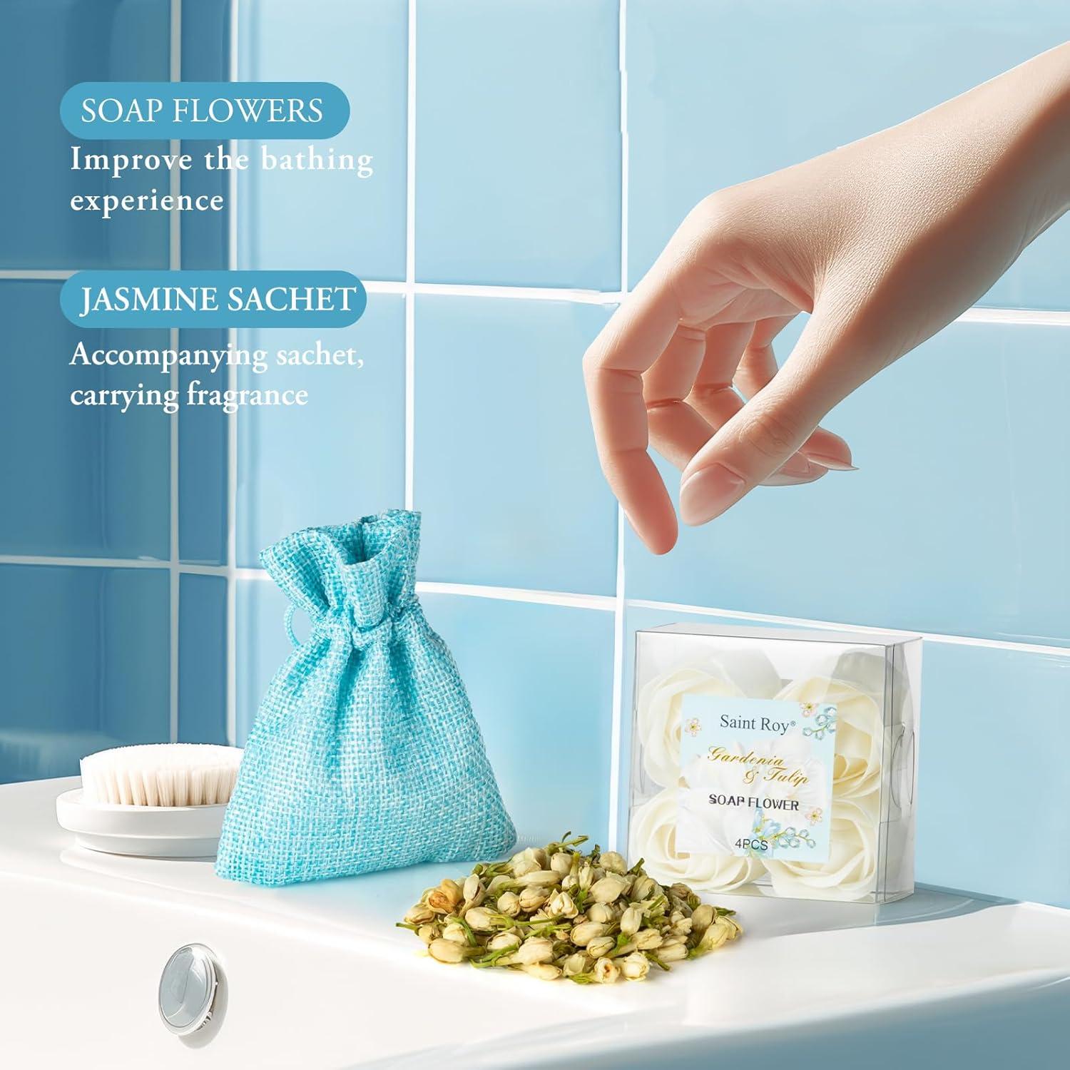 Set de Spa de Lujo Saint Roy con Fragancia Gardenia y Tulipán 11Pcs