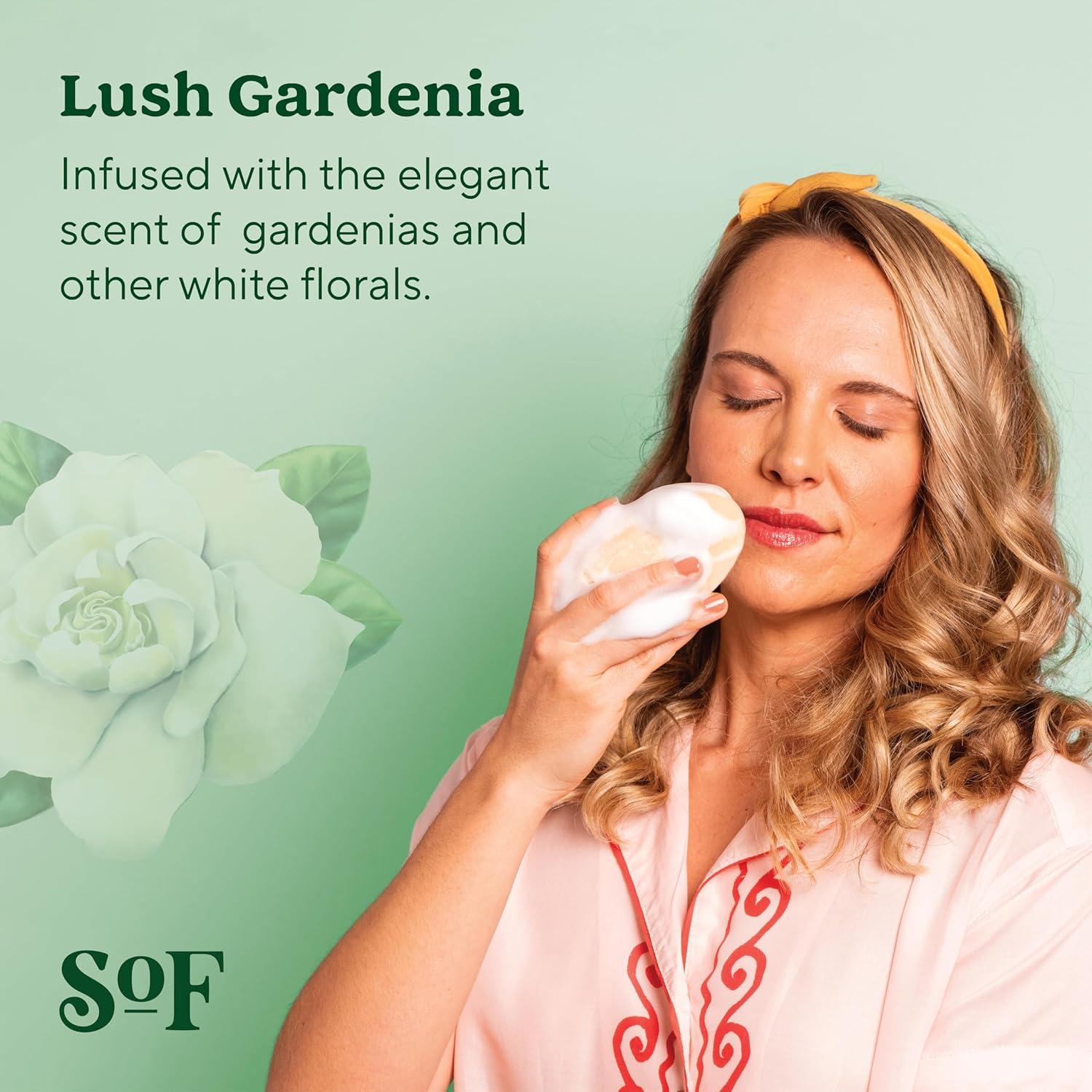 Jabón en Barra SoF Gardenia Lujosa - 170 g x 6 Unidades - Vegano