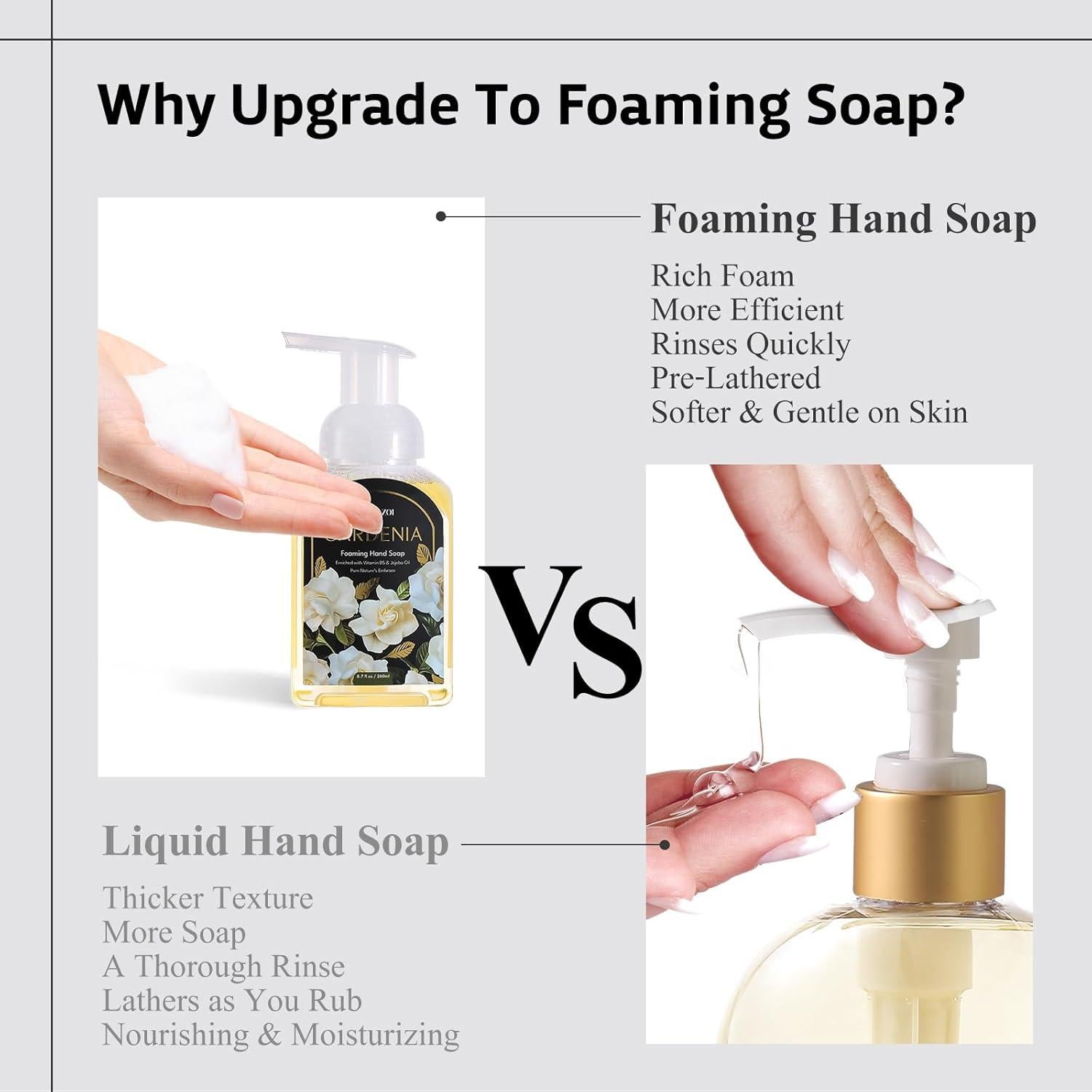 Juego de Recarga Jabón Espumoso Gardenia 3x1000ml + Dispensador