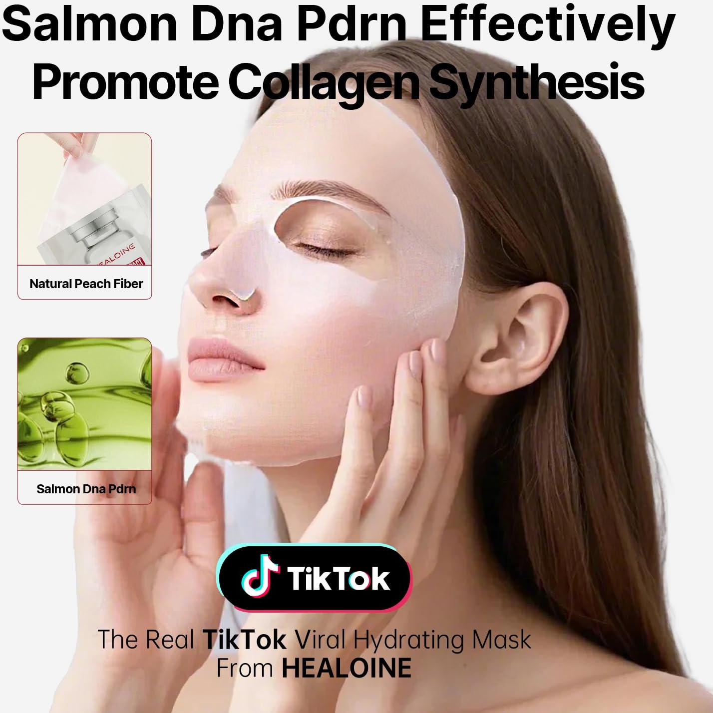 Mascarilla Facial de Colágeno PDRN HEALOINE 30g x 10ea