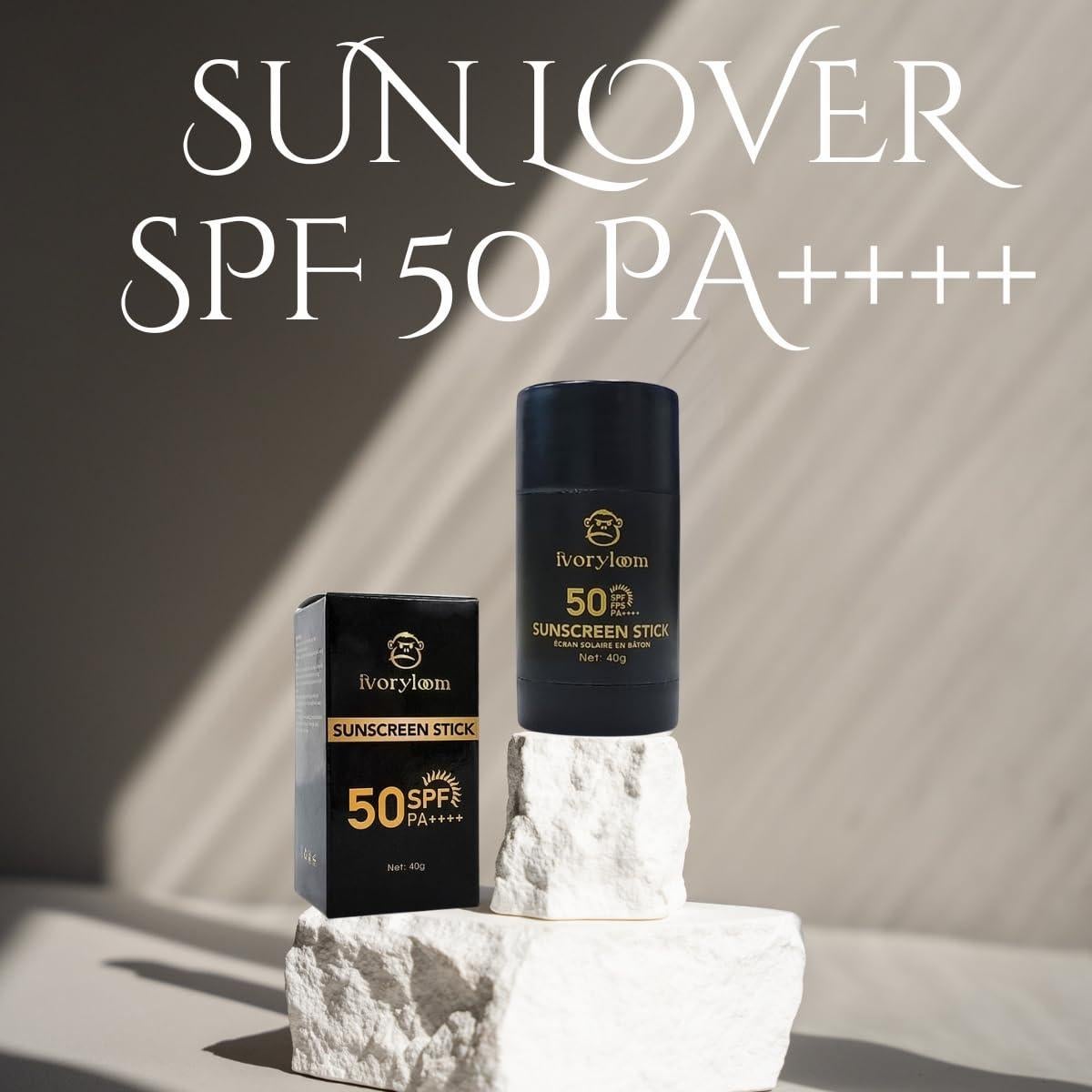 Protector Solar Bastón Ivoryloom SPF 50 - 40g | Orgánico