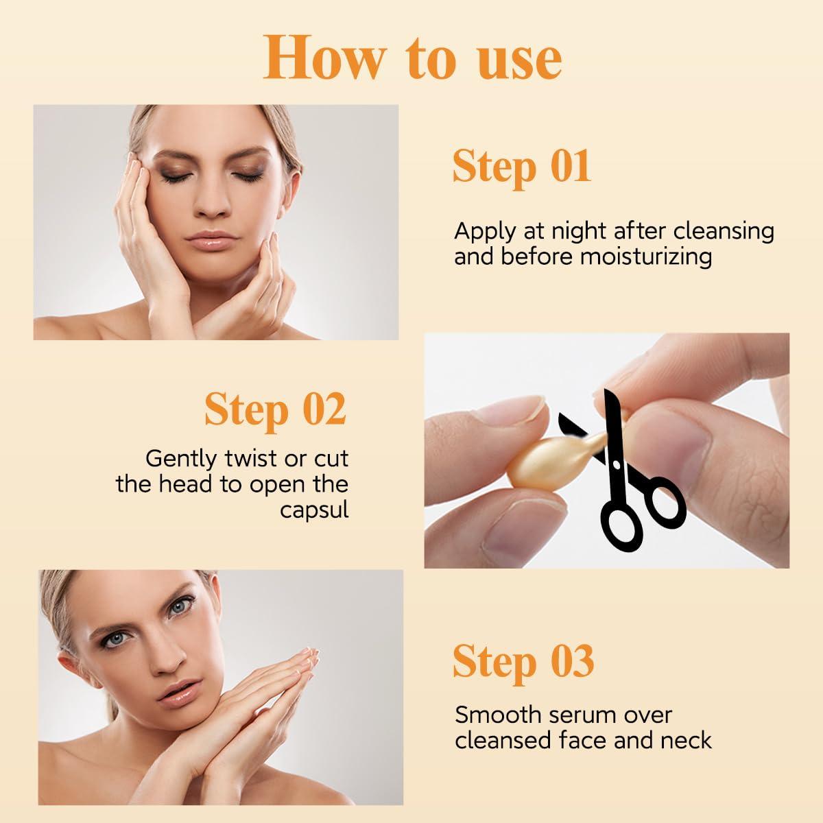 Suero Facial Anti-Envejecimiento HKH - 76 Cápsulas Vitamina C