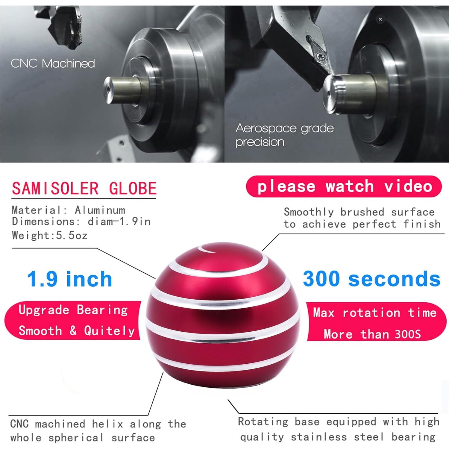 Juguete Cinético de Escritorio Samisoler Rojo 4.83 cm