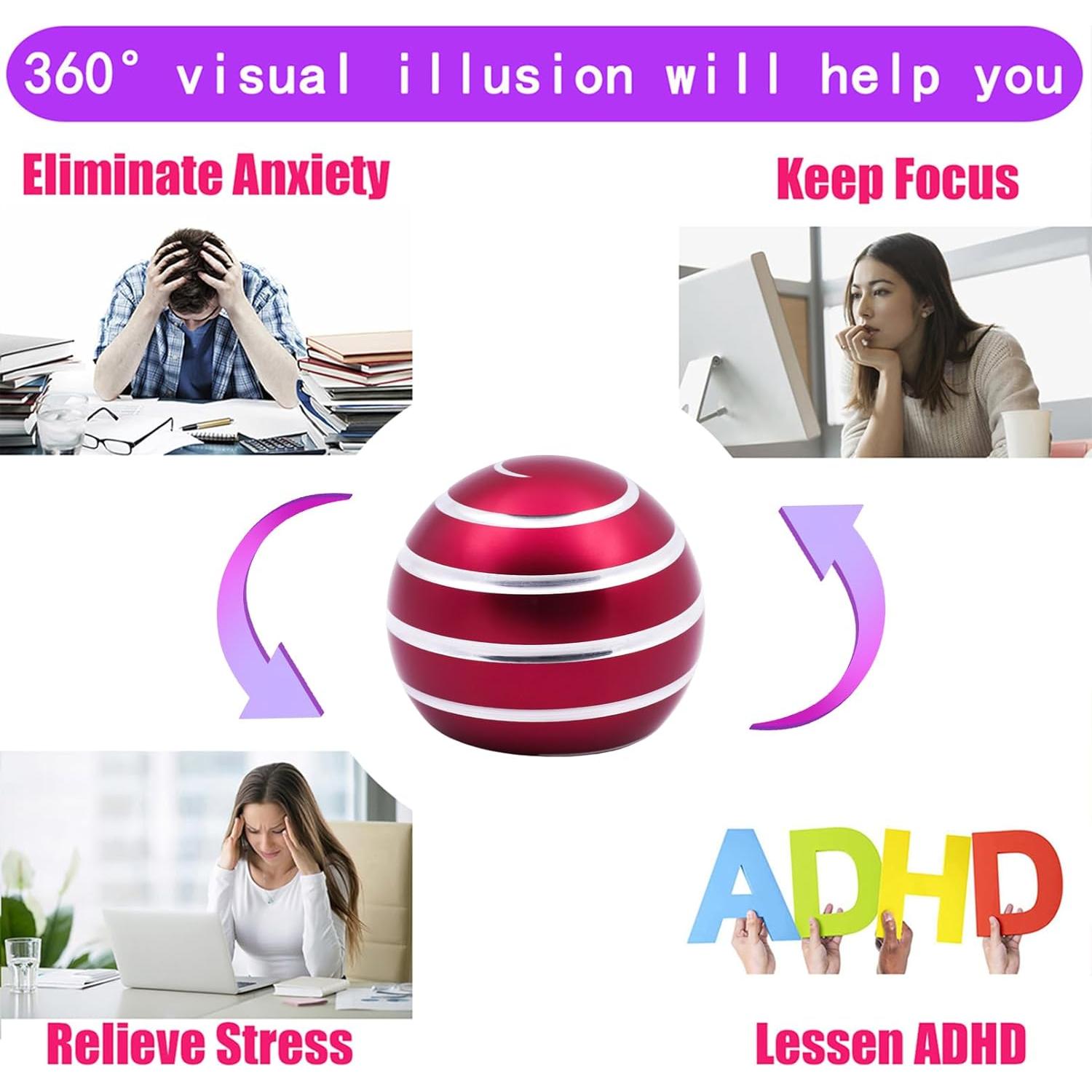 Juguete Cinético de Escritorio Samisoler Rojo 4.83 cm