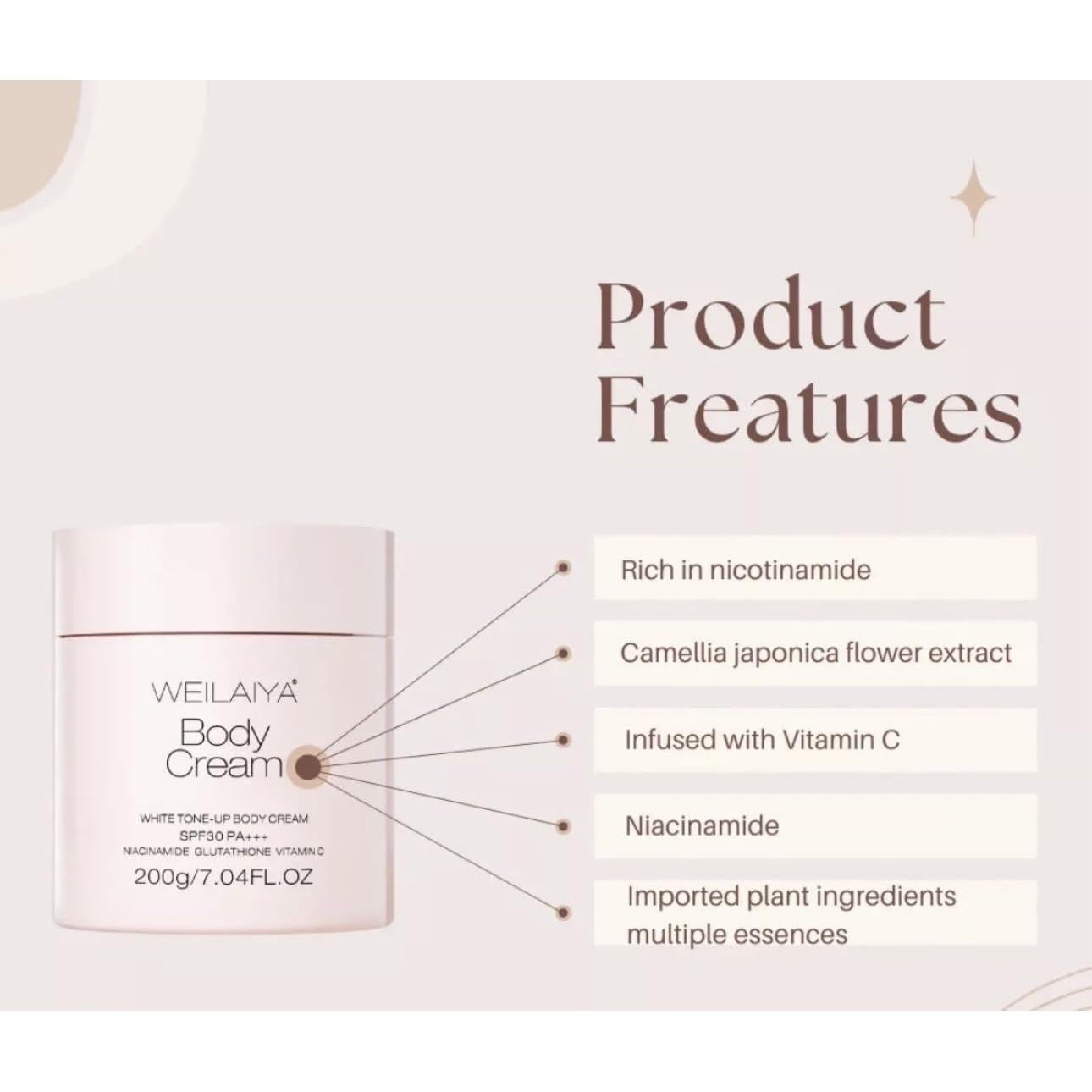 Crema Facial y Corporal Camelia SPF30 Niacinamida 200g