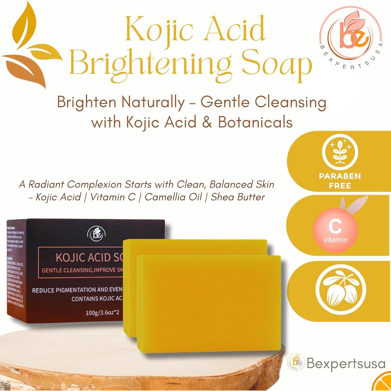 Jabón Aclarante Ácido Kójico B-Experts 2x100g Hidratante