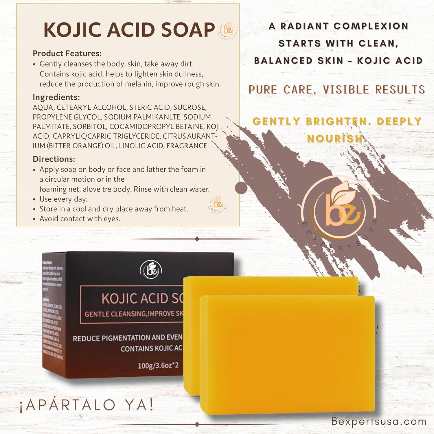 Jabón Aclarante Ácido Kójico B-Experts 2x100g Hidratante