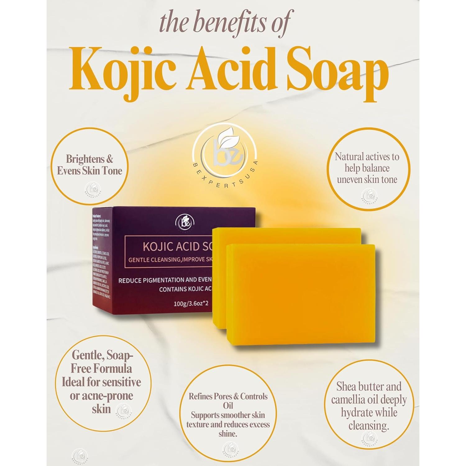 Jabón Aclarante Ácido Kójico B-Experts 2x100g Hidratante