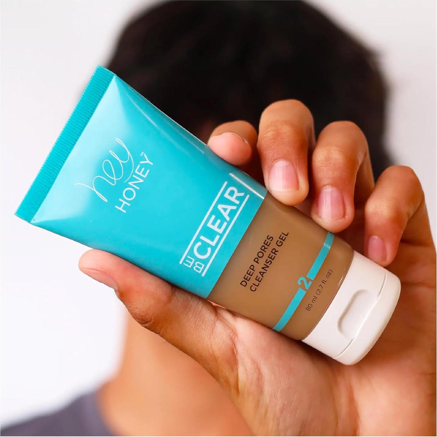 Gel Limpiador Profundo Hey Honey Be Clear 76.5 g - Control de Acné