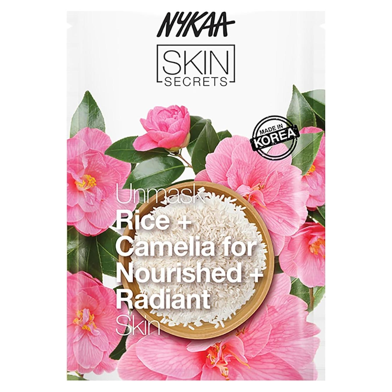 Mascarilla Facial Hidratante Nykaa Naturals Arroz Camelia 19g