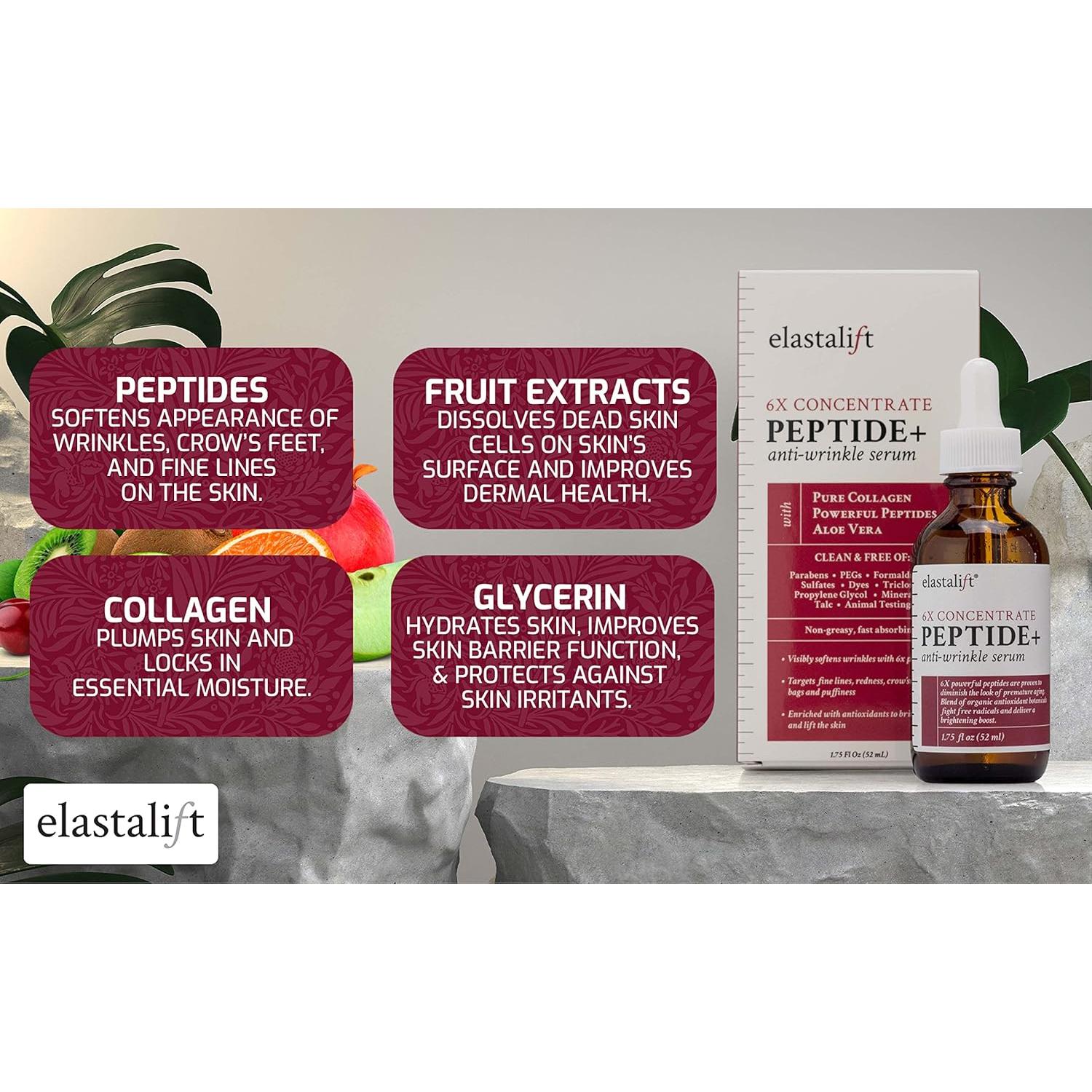 Suero Facial Hidratante Elastalift 51.24 ml - Péptidos y Colágeno