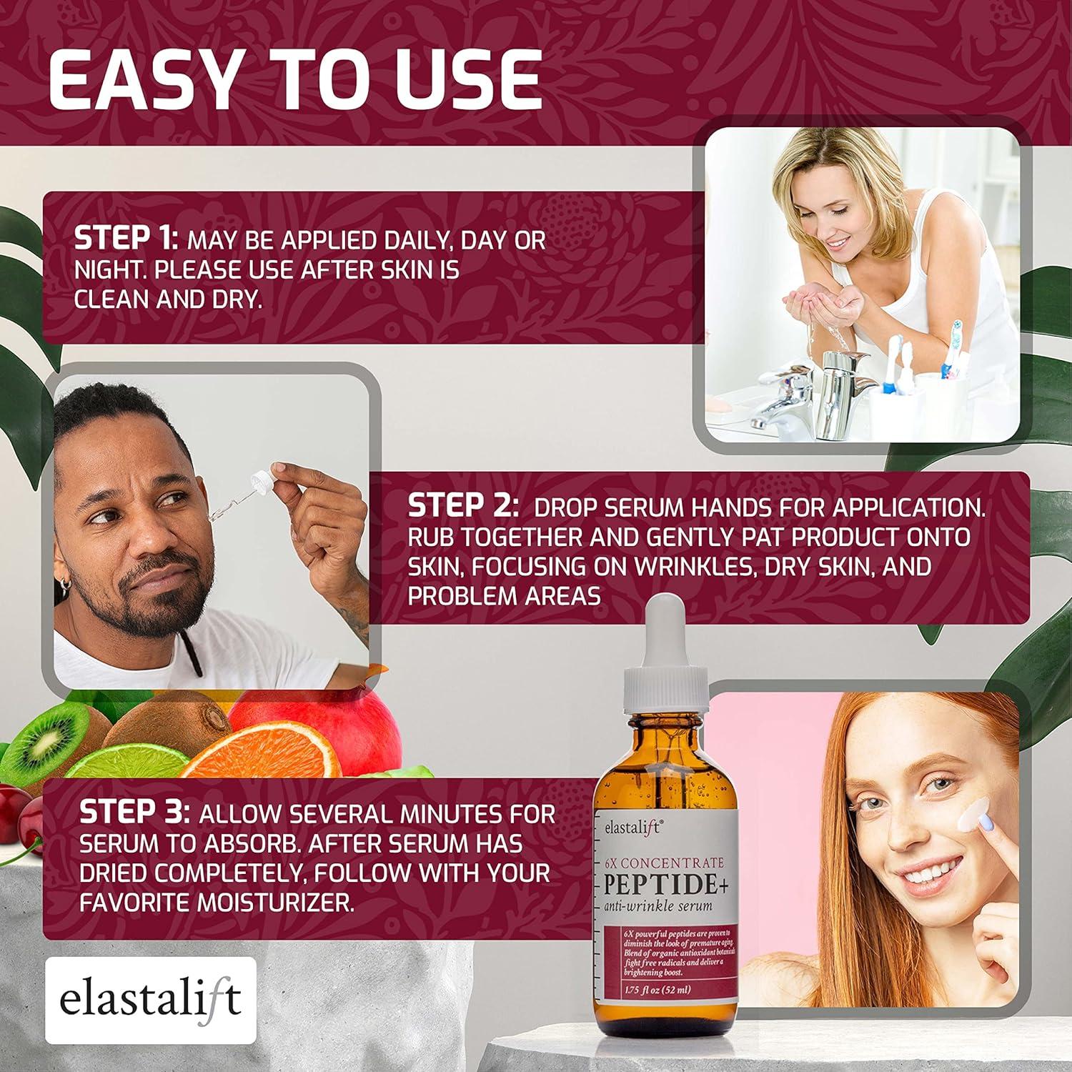 Suero Facial Hidratante Elastalift 51.24 ml - Péptidos y Colágeno