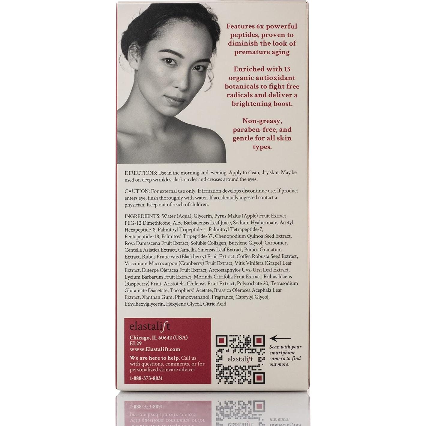 Suero Facial Hidratante Elastalift 51.24 ml - Péptidos y Colágeno